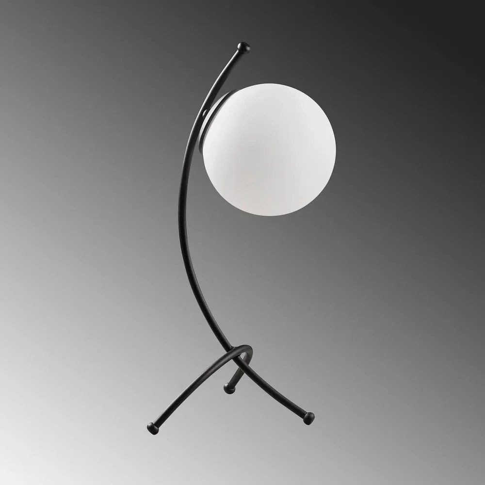Veioză alb-negru cu abajur din sticlă (înălțime 43 cm) Yay – Opviq lights