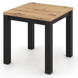 Masă de dining extensibilă ZARO, stejar artisan/negru