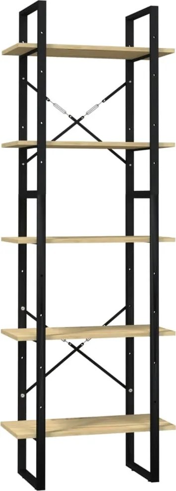 vidaXL Bibliotecă cu 5 rafturi, 60x30x175 cm, lemn masiv de pin