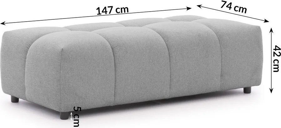 Taburet gri Albane – Ropez