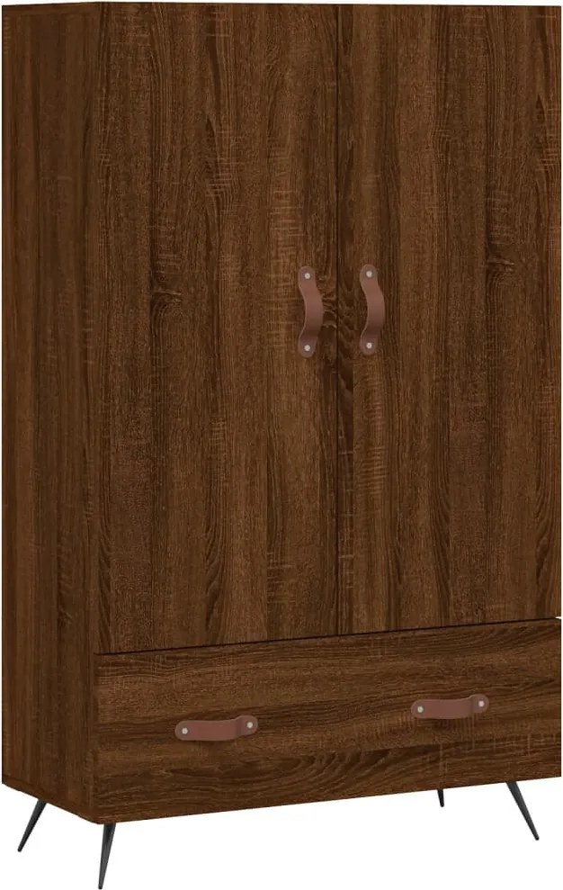 vidaXL Dulap înalt, stejar maro, 69,5x31x115 cm, lemn prelucrat