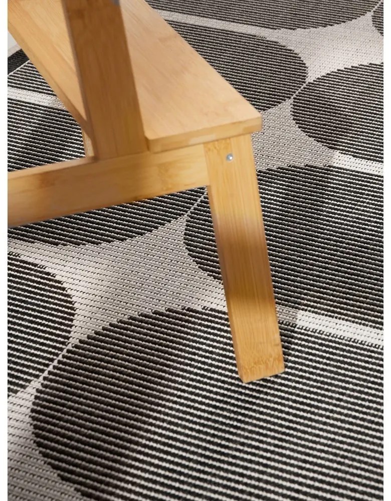 Covor tip traversă pentru interior și exterior alb-negru 80x250 cm Duet Bowen – NORTHRUGS