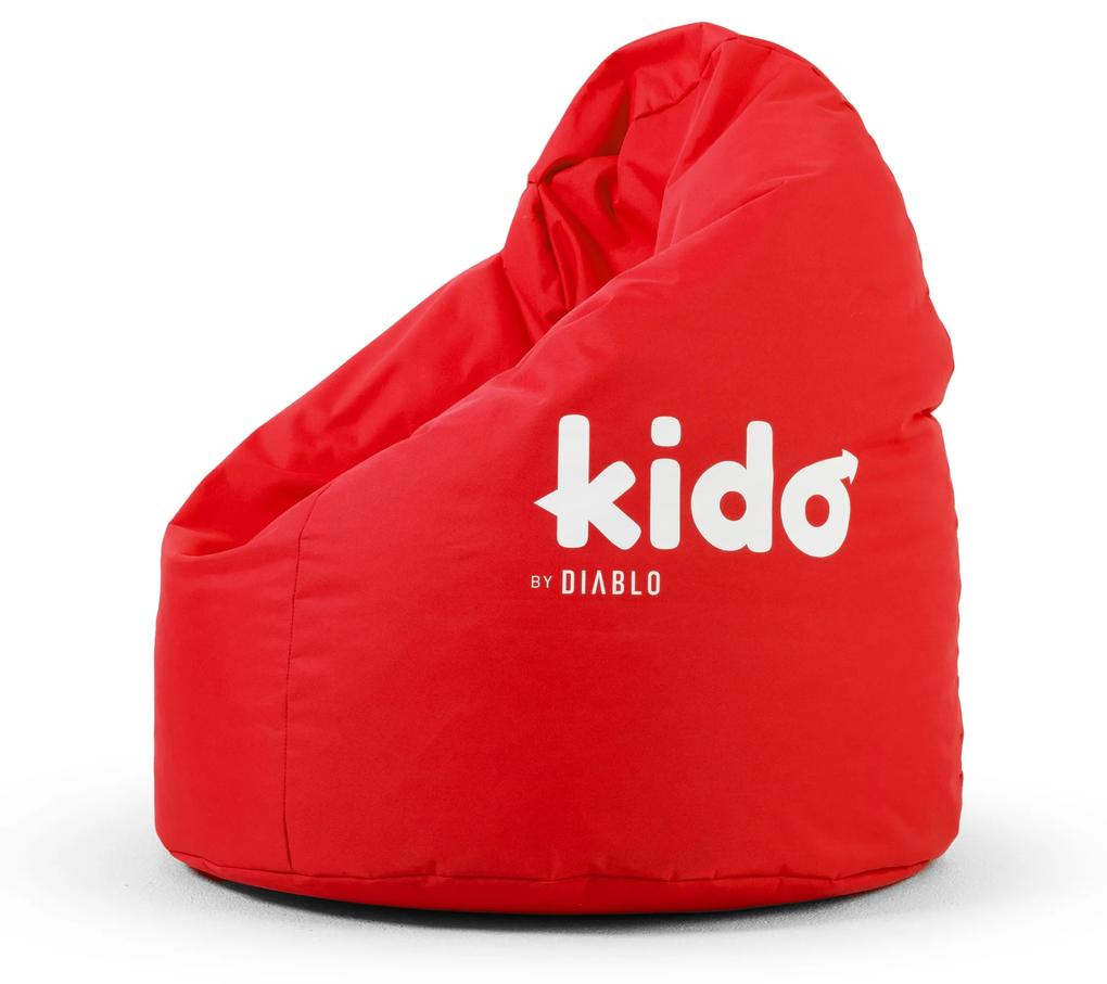 Fotoliul tip puf Kido by Diablo pentru copii: roșu