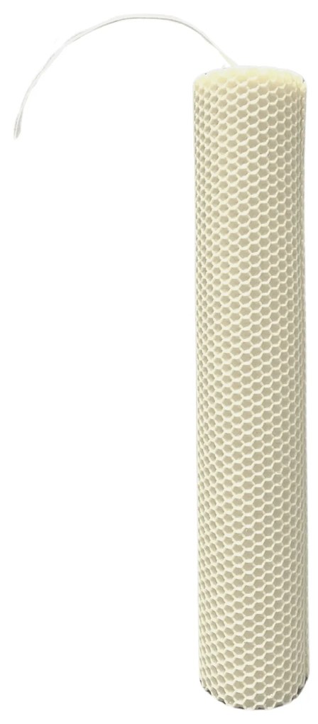 Lumanare naturala fagure din Ceara de Albine colorata - Ivory 4,5 cm, 40 cm