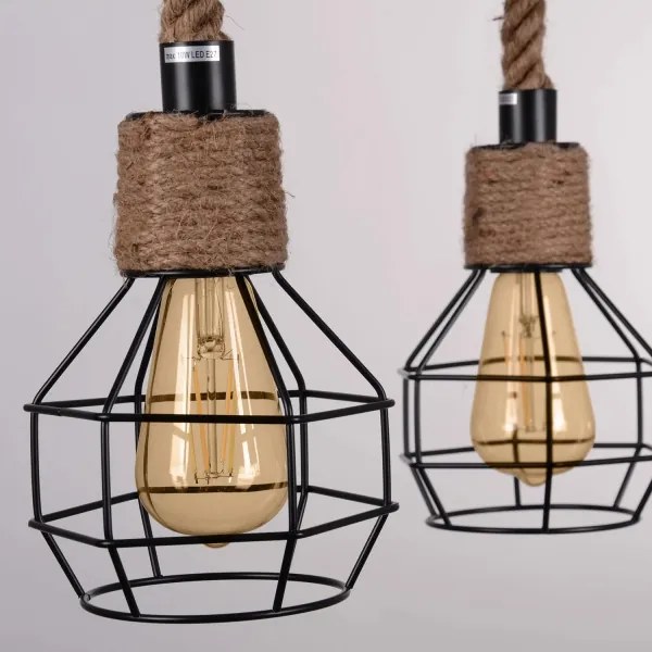 Lustră LED pe cablu ROPE ALEGRA 4xE27/10W/230V