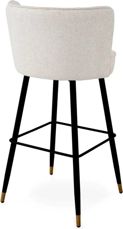 Scaun de bar pivotant design LUX Grenada, Lyssa off-white