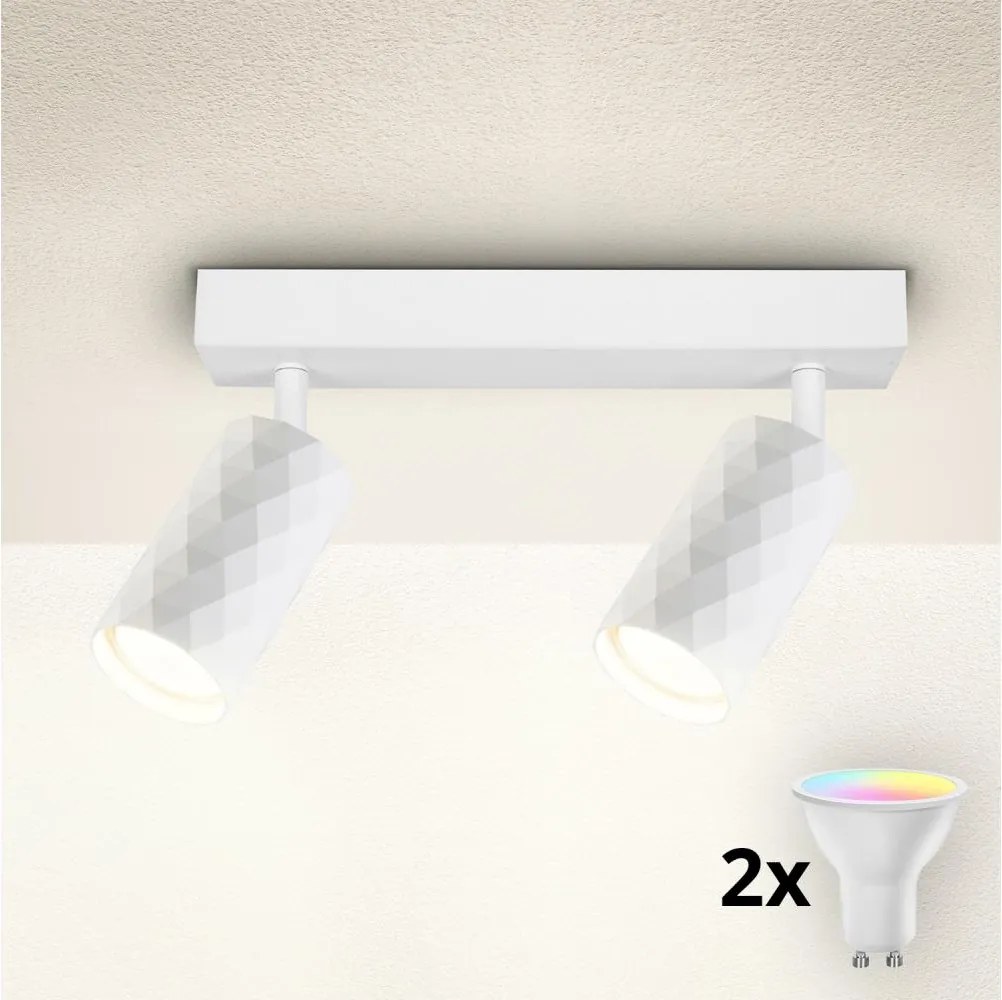 Brilagi - Spot LED RGBW compatibil cu dimmer SELE DIAMANT 2xGU10/6W/230V, alb