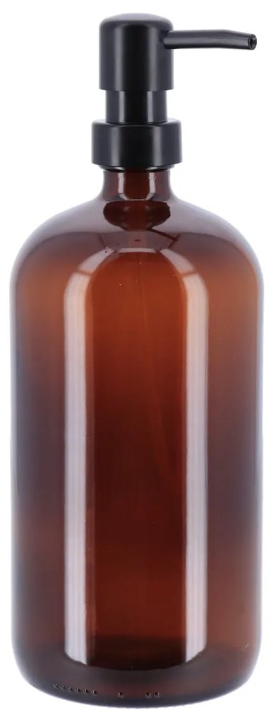 Dispenser de săpun din sticlă PURE, sticlă brună
