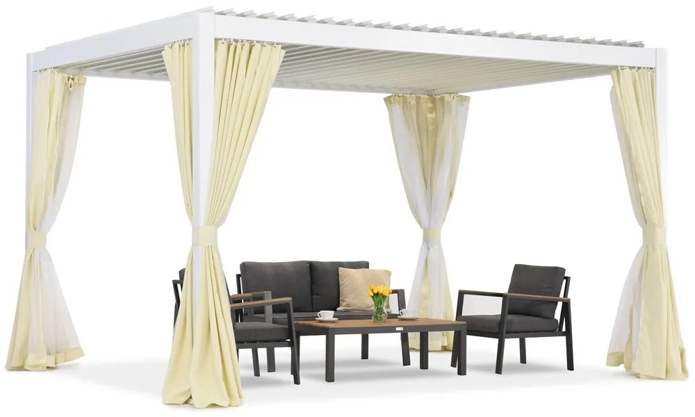 Lagos Premium 3x4 Garden Point independent patio pergola alb