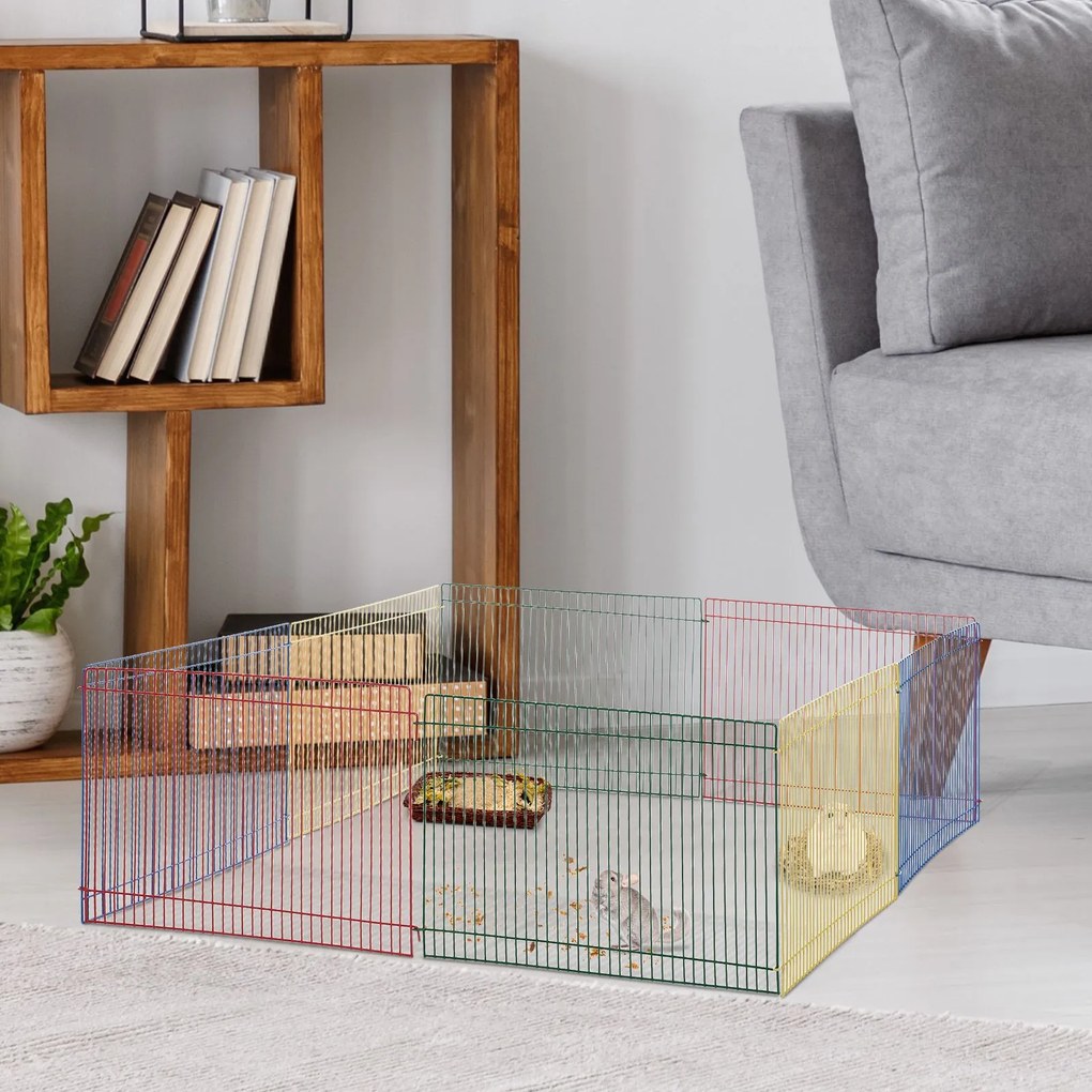 PawHut tarc modular pentru animale mici, 8 piese, 69x69x23cm | AOSOM RO