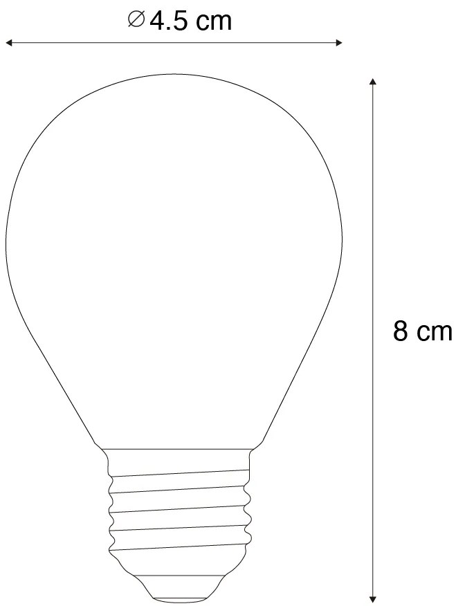 Set 5 becuri E27 3-staps dimbaar LED lamp P45 opaal glas 5W 470 lm 2700K