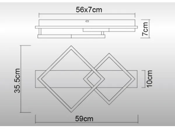 Plafonieră LED LESINA Globo 67847-24 LED/24W/230V 3000K