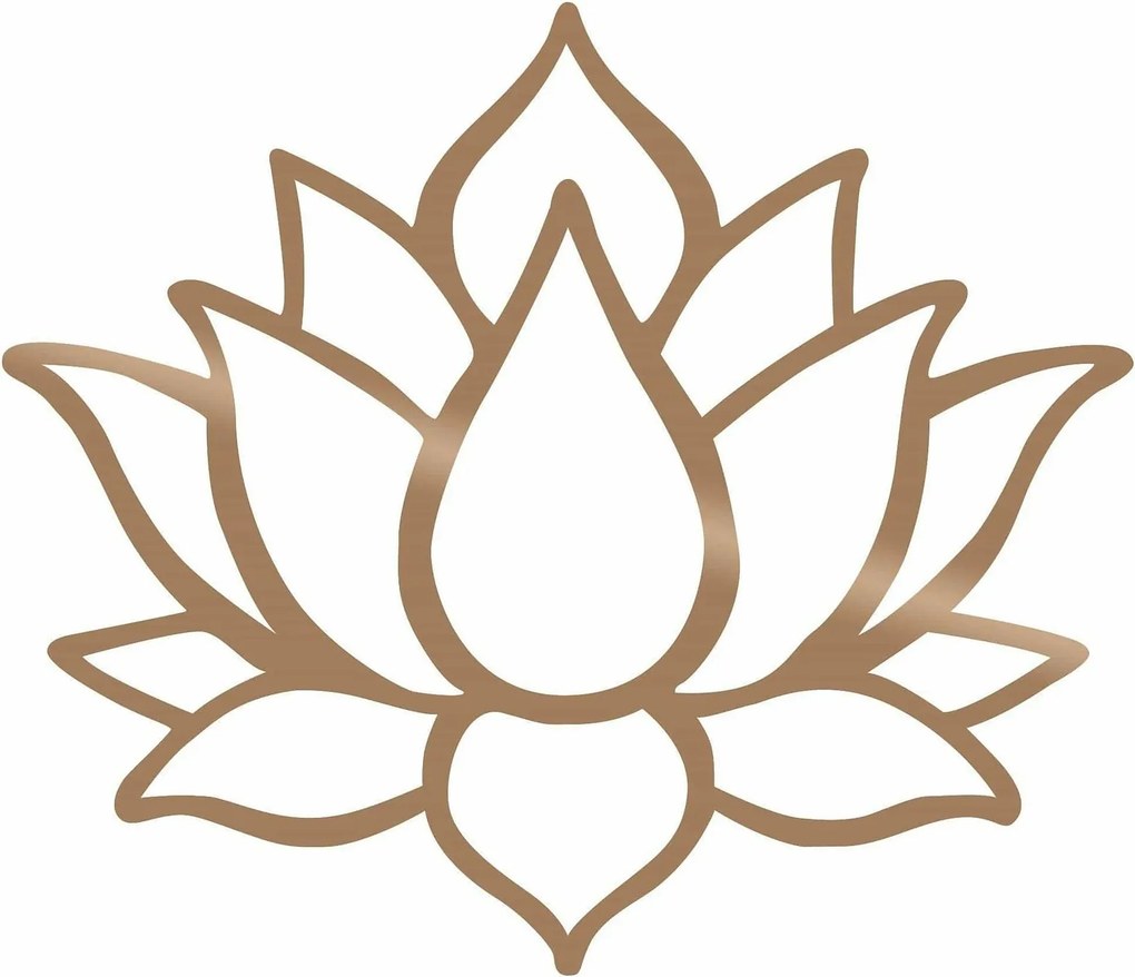 Accesoriu decorativ LOTUS FLOWER 1, auriu, metal, 50x43 cm