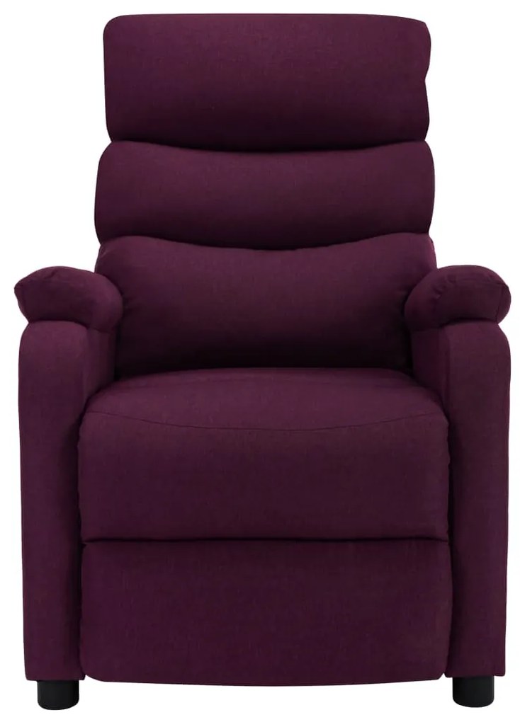 Fotoliu de masaj rabatabil electric, violet, textil 1, Violet
