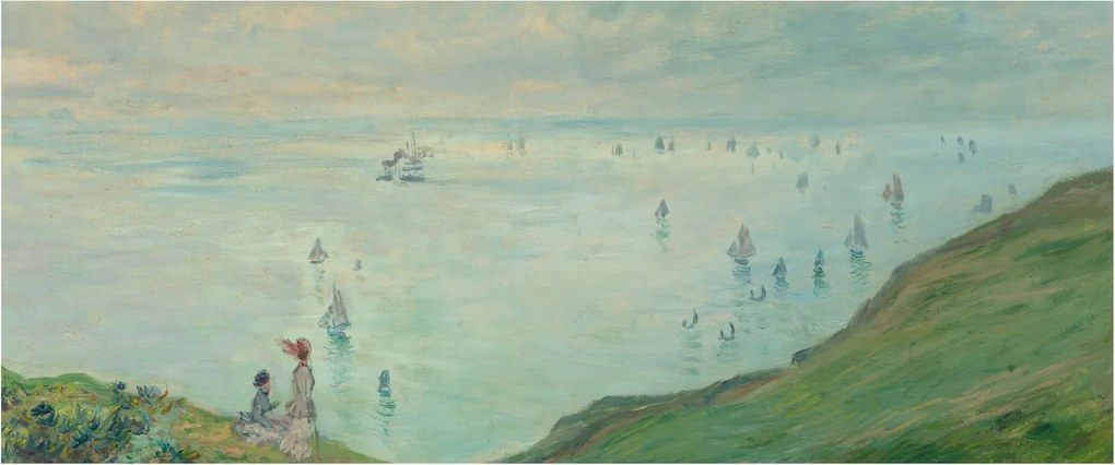 Tablou - Henri Fantin-Latour, Cliffs at Pourville, reproducere (120x50 cm)