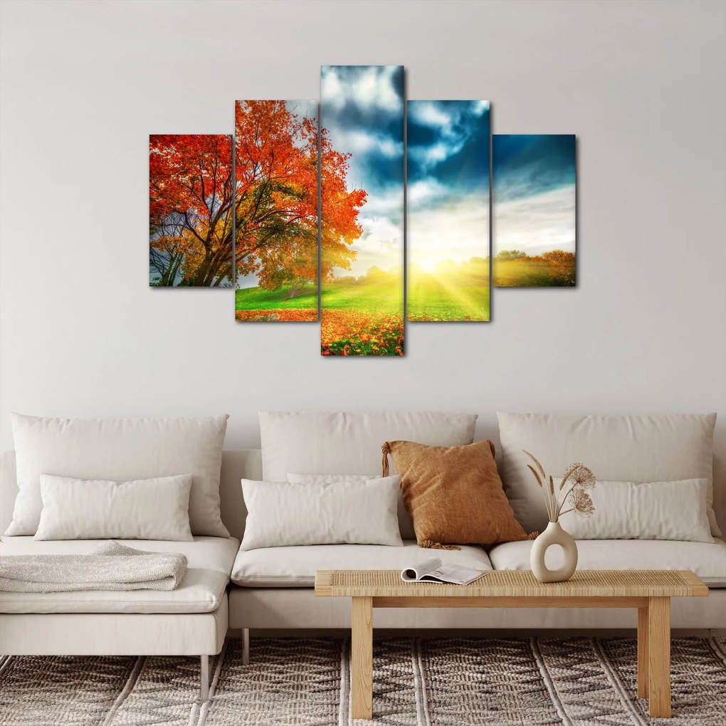 Tablou peisaj cu scufundat în razele solare (150x105 cm)