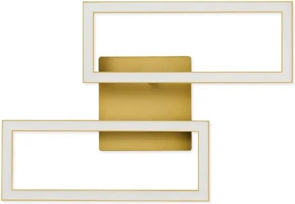 Lustră LED Modernă Klausen Pane 16W 4000K Alb-Auriu 8.2x47.5x32.3 cm - Iluminat Interior Elegant cu Flux Luminos 780LM pentru un Decor Rafinat