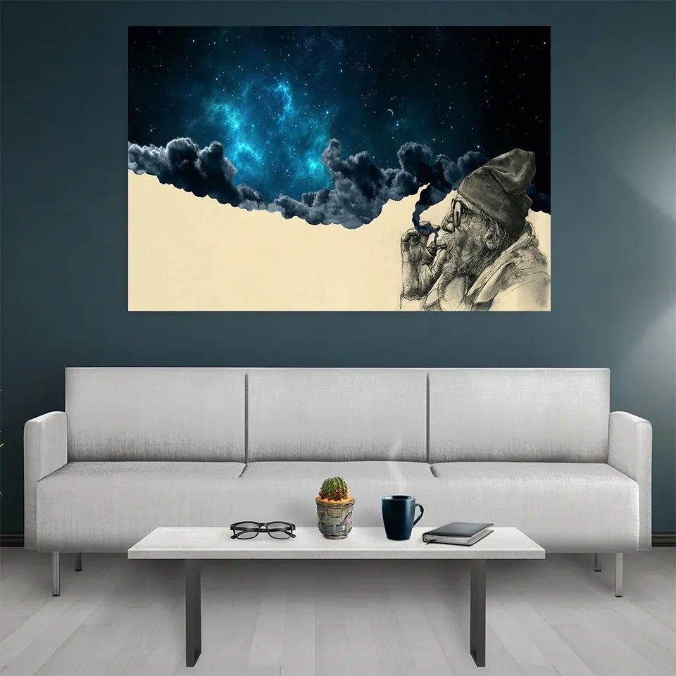 Tablou canvas Blue Smoke Cloud - 60x40 cm 60x40 cm