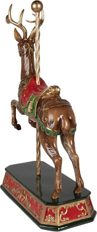 Figurină decorativă ren din polirășină, 35x18x56 cm, „Carrousel de Noël”