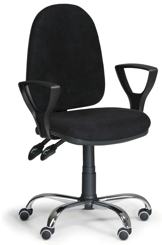 Scaun de lucru Torino SY cu cotiere, negru