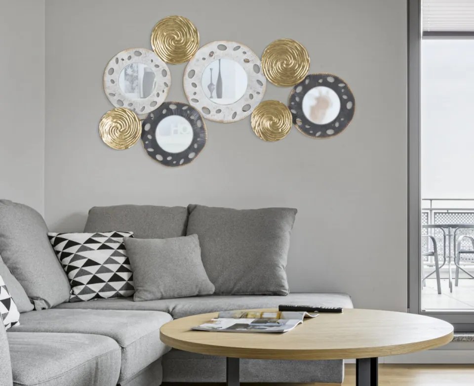 Panou decorativ multicolor din metal, 91x4,5x54,5 cm, Glory Mauro Ferretti