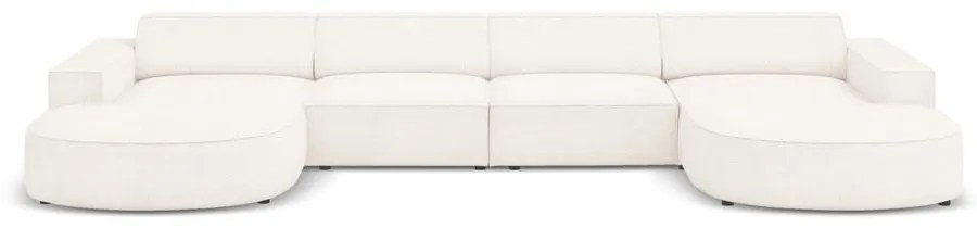 Colțar bej cu tapițerie bouclé (în formă de "U") Jodie – Micadoni Home