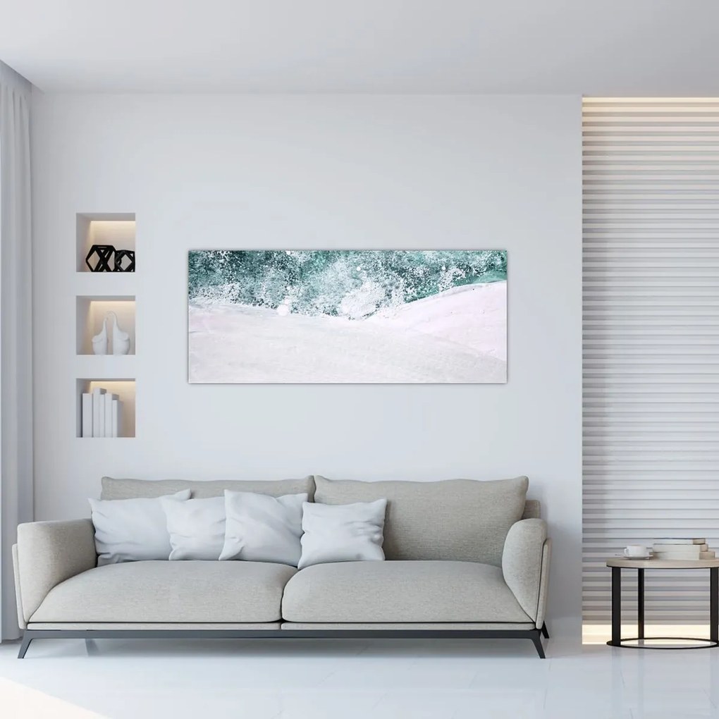 Tablou - Turcoaz abstractizare (120x50 cm)