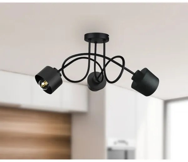 Lustră aplicată SIMPLY BLACK 3xE27/60W/230V