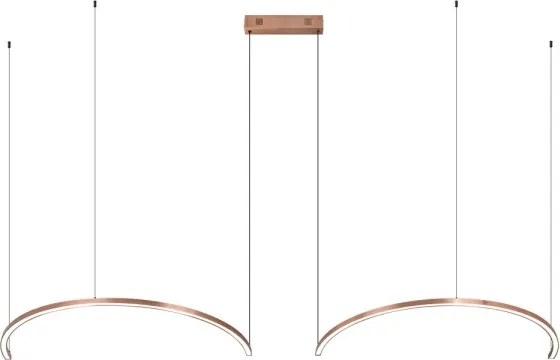 Immax NEO 07328L - Lustră LED dimabilă pe cablu FINO, 72W/230V, 120 cm, aur roz, Tuya + telecomandă