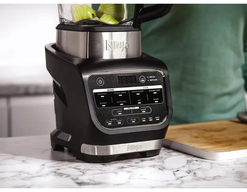 Blender Ninja HB150EU, 1000W, 1,7 l, 10 programe, Auto-iQ, 2in1, Sticla termorezistenta, Negru