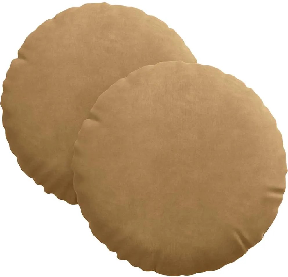 vidaXL Perne de Șezut 2 pcs Maro Ø 40 x 13 cm Catifea