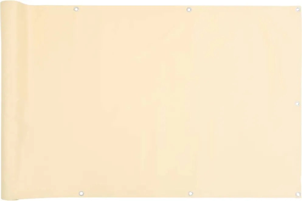 vidaXL Paravan de balcon, crem, 700x120 cm, PVC