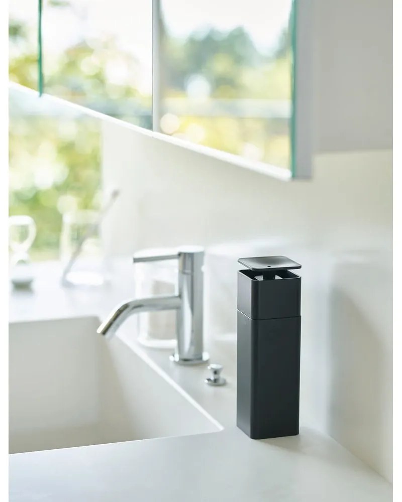 Dozator / dispenser detergent de vase Yamazaki Tower, 250 ml, negru