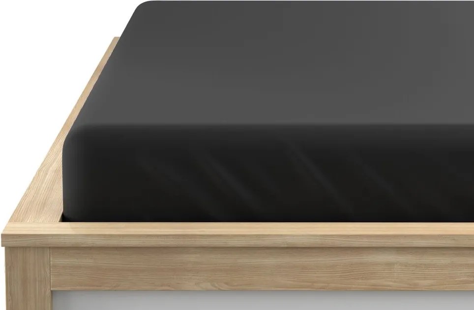 Cearsaf jersey cu lycra negru 90 x 200 cm