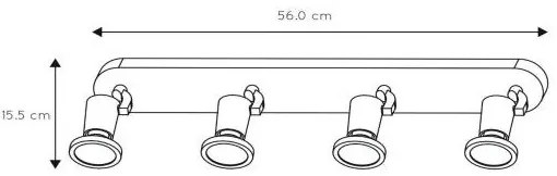 Lucide 11903/20/31 - Lampa spot LED JASTER-LED 4xGU10/5W/230V alba