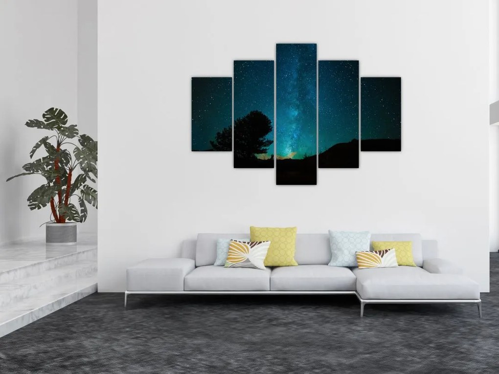 Tablou cu cerul nocturn și stele (150x105 cm)