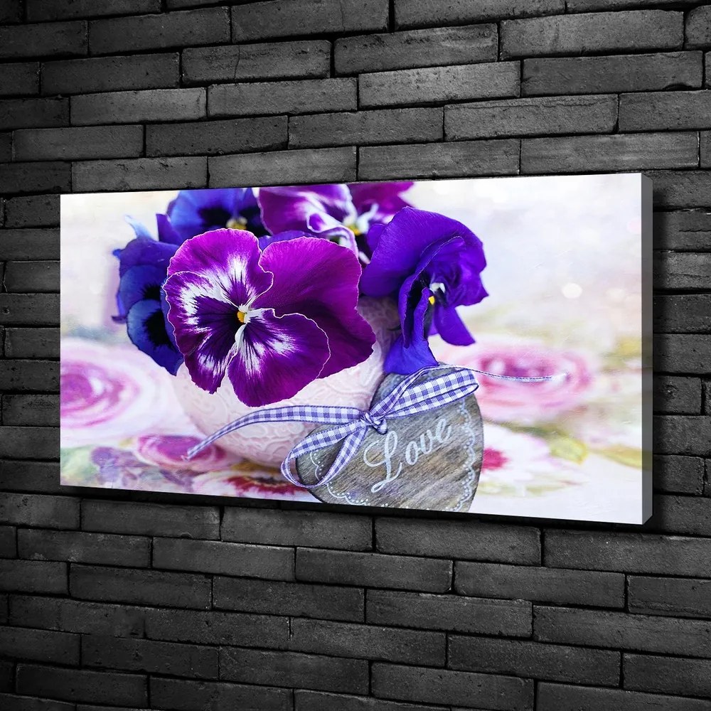 Tablouri tipărite pe pânză Panseluțe violet
