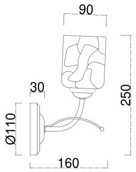 Lampă de perete Brilagi MEGAPOLIS 1xE14/60W/230V auriu