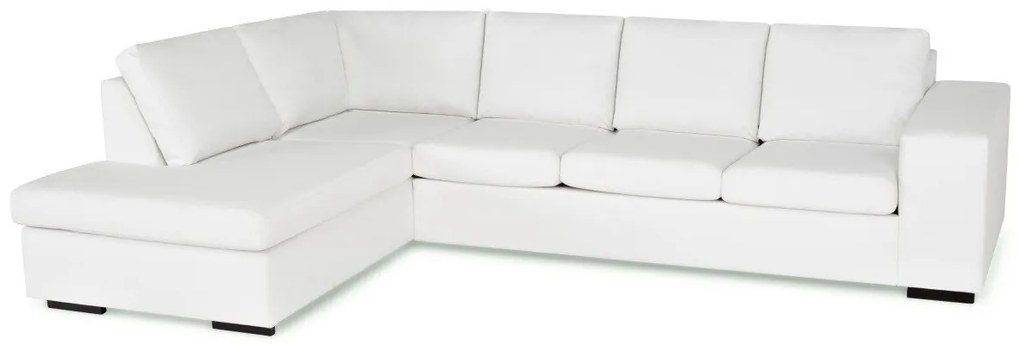 Colțar Scandinavian Choice D102Alb, 302x237x85cm, Picioare: Lemn