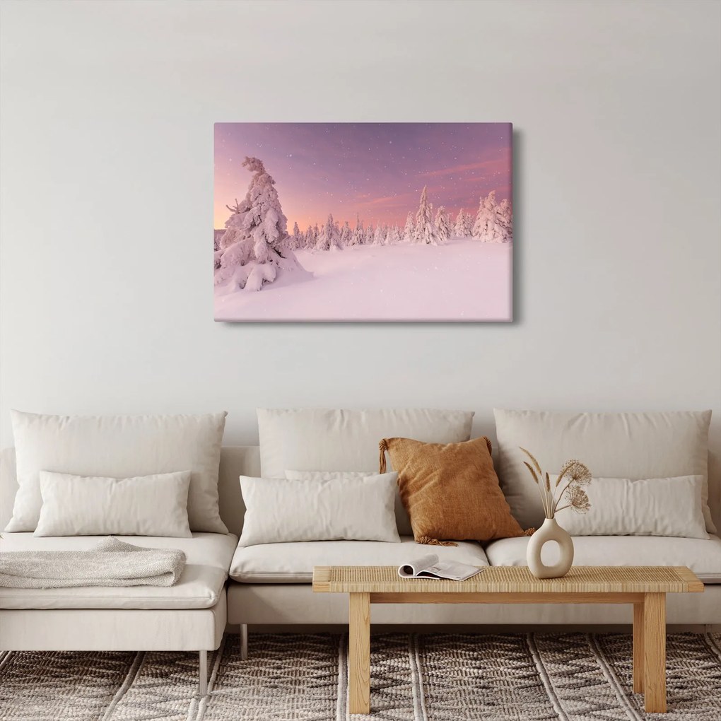 Tablou - Copaci sub așternut de zăpadă (90x60 cm)