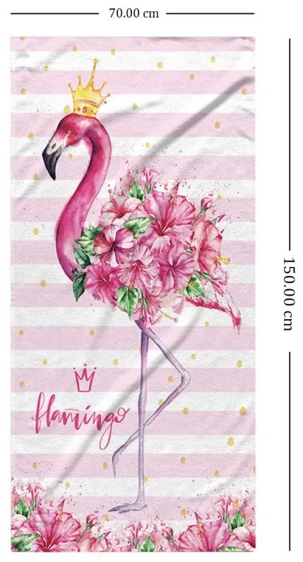 Prosop de plajă FLAMINGO 150 x 70 cm