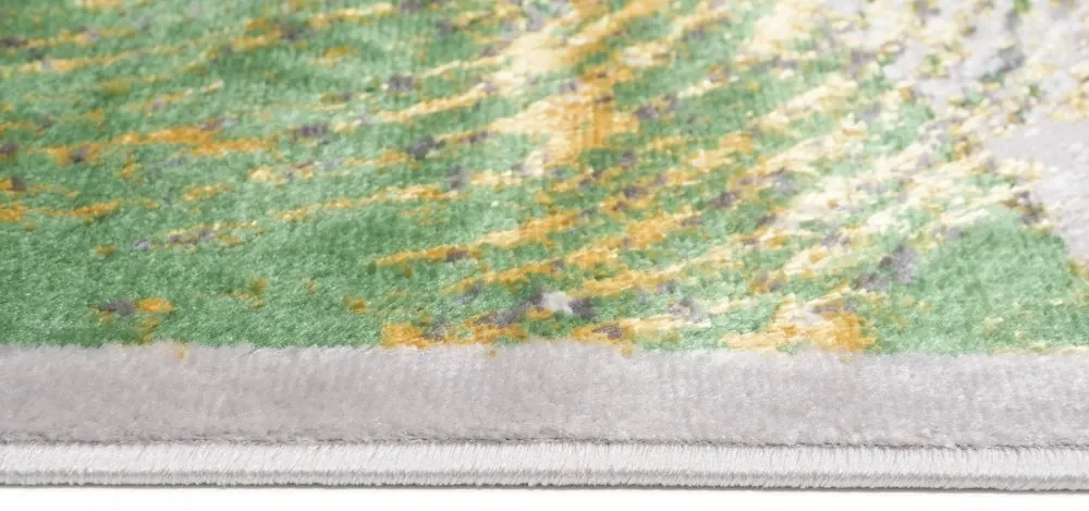 Covor alb și verde la modă cu model auriu Lăţime: 80 cm | Lungime: 150 cm