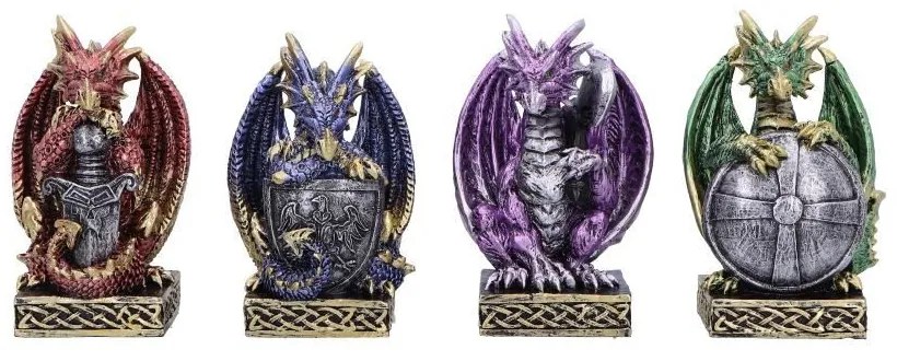 Set 4 statuete dragonei - Defend the Hoard 10 cm