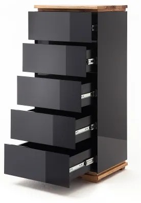 Comodă ARVI, negru/stejar