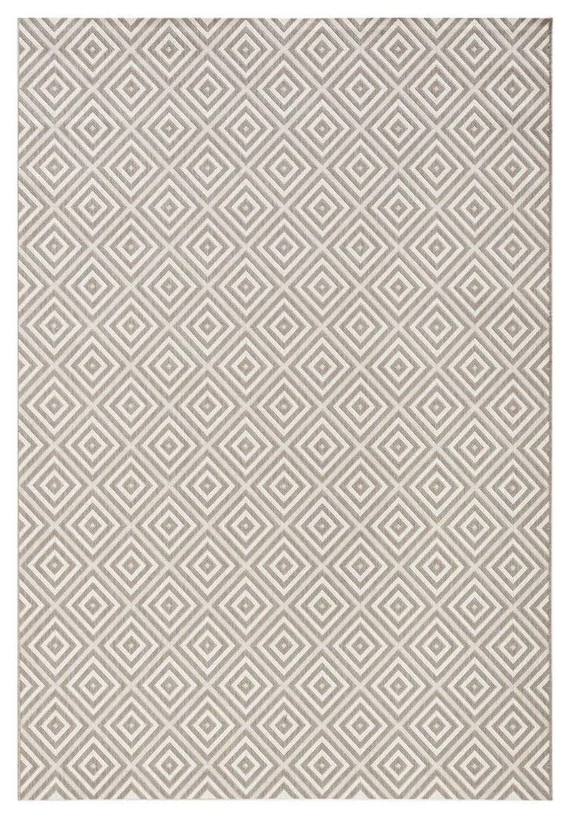 Covor de exterior NORTHRUGS Karo, 140 x 200 cm, gri