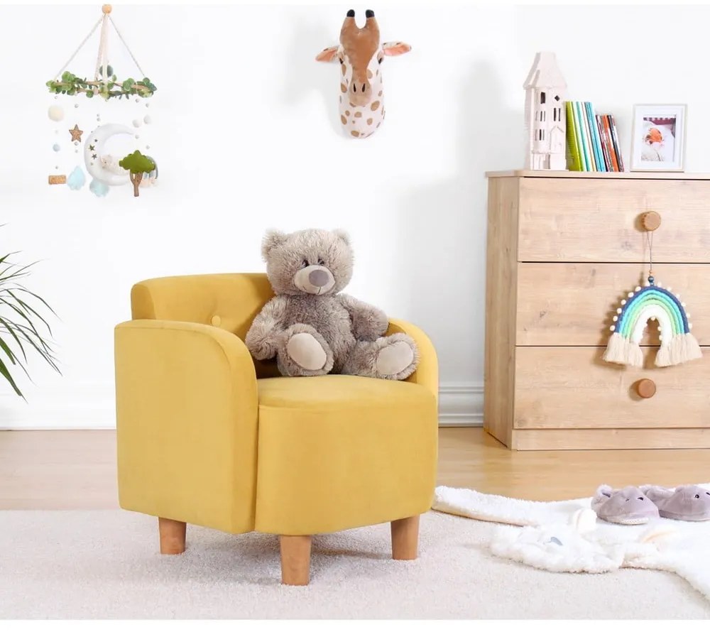 Fotoliu pentru copii galben Volie – Artie