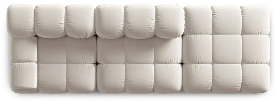 Canapea modulară bej cu tapițerie din catifea 282 cm Bellis – Micadoni