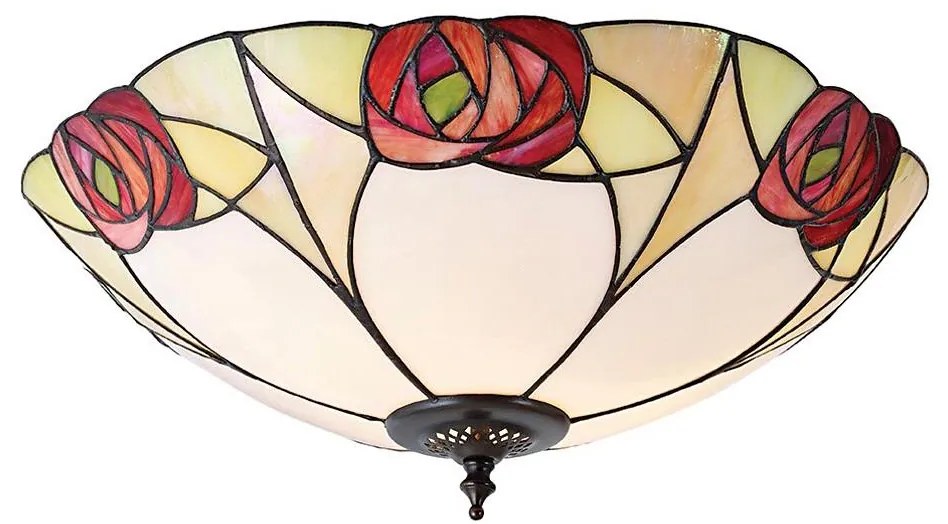 Endon 64182 - Plafonieră Tiffany INGRAM 2xE27/60W/230V Ø 45 cm