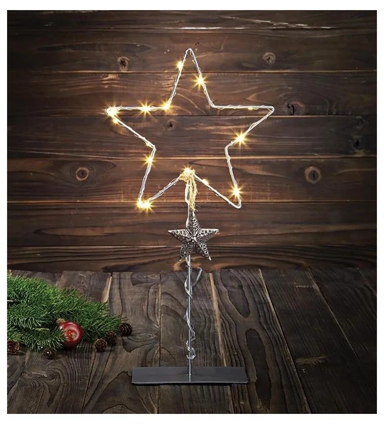 Decorațiune luminoasă gri cu model de Crăciun Vikhem – Markslöjd