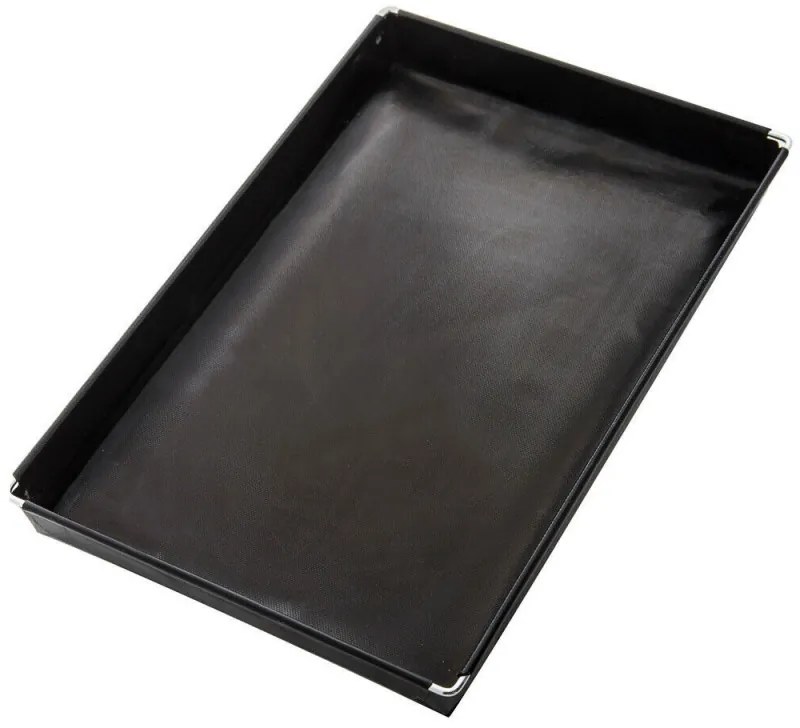 Tava pentru gratar/BBQ NoStik CCC 097, 18x31x3 cm, 1.5L, Reutilizabila, Acoperire antidiarenta, Negru